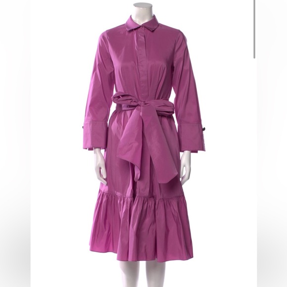 Carolina Herrera Purple Shirtdress ASO Carrie Bradshaw/SJP - Picture 4 of 16